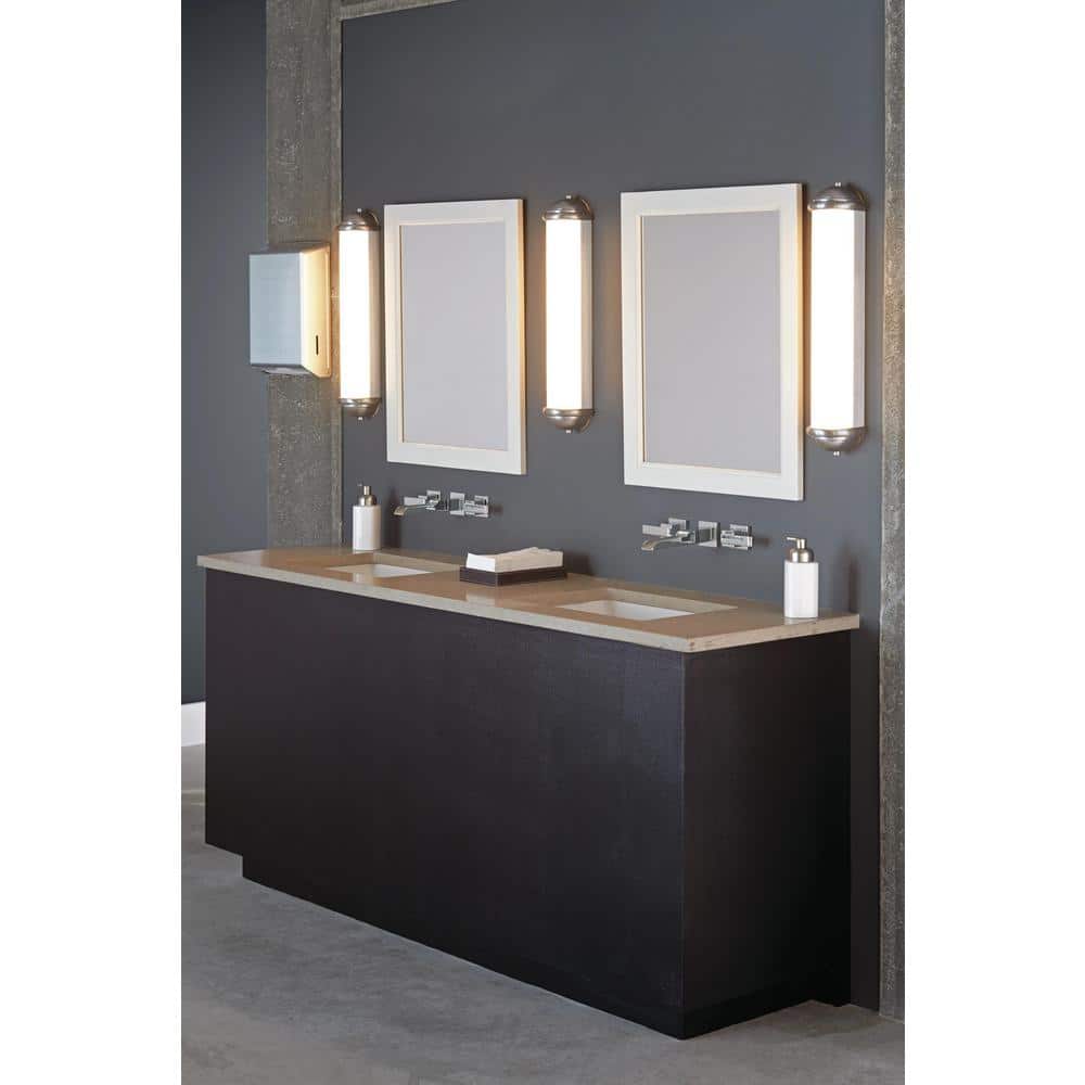 Chrome Wall Mounted Modern Widespread Bathroom Faucet