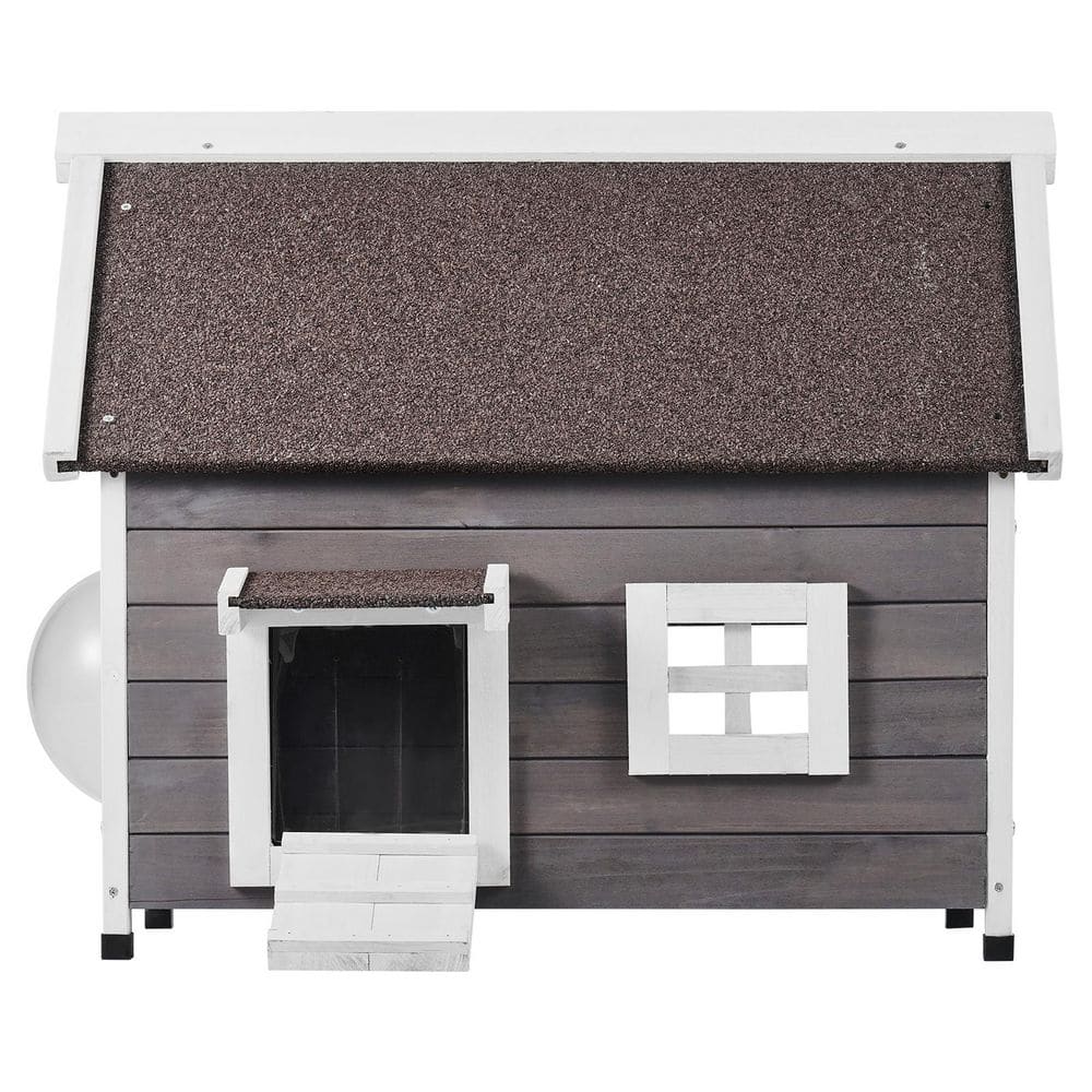 Outdoor Cat House Weatherproof, Feral Cat Shelter for Multiple Cats, Outdoor, Wooden, 22 in. L x 30 in. W x 26 in. H price history on PriceWatchPro