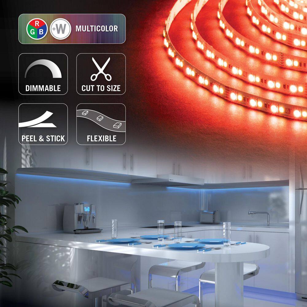 16-Foot RGB+W LED Tape Light with 24V Power