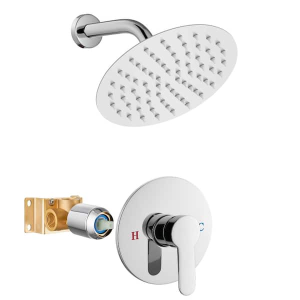 Unbranded Single Handle 1-Spray Shower Faucet 1.24 GPM with Female Threads Valve in Chrome Polish