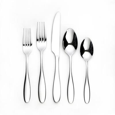 Ellie 20 Piece Silver 18/0 Stainless Steel Flatware Set, Service for 4