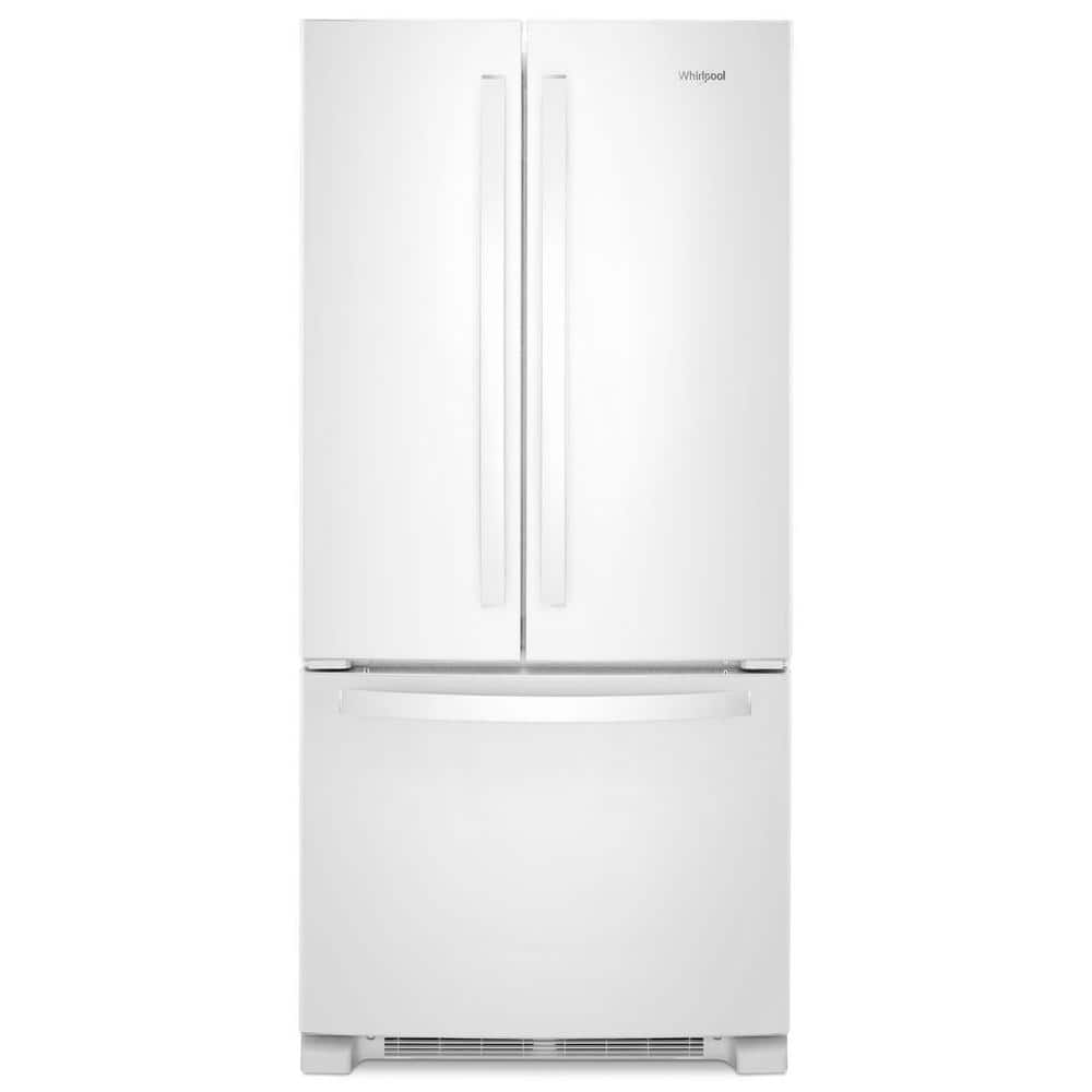 Whirlpool 33 in. 22 cu. ft. French Door Refrigerator in White with Water Dispenser