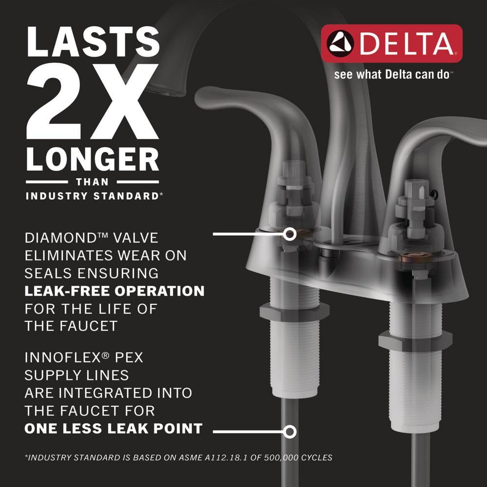 Modern Art Deco Inspired Polished Nickel Widespread Bathroom Faucet