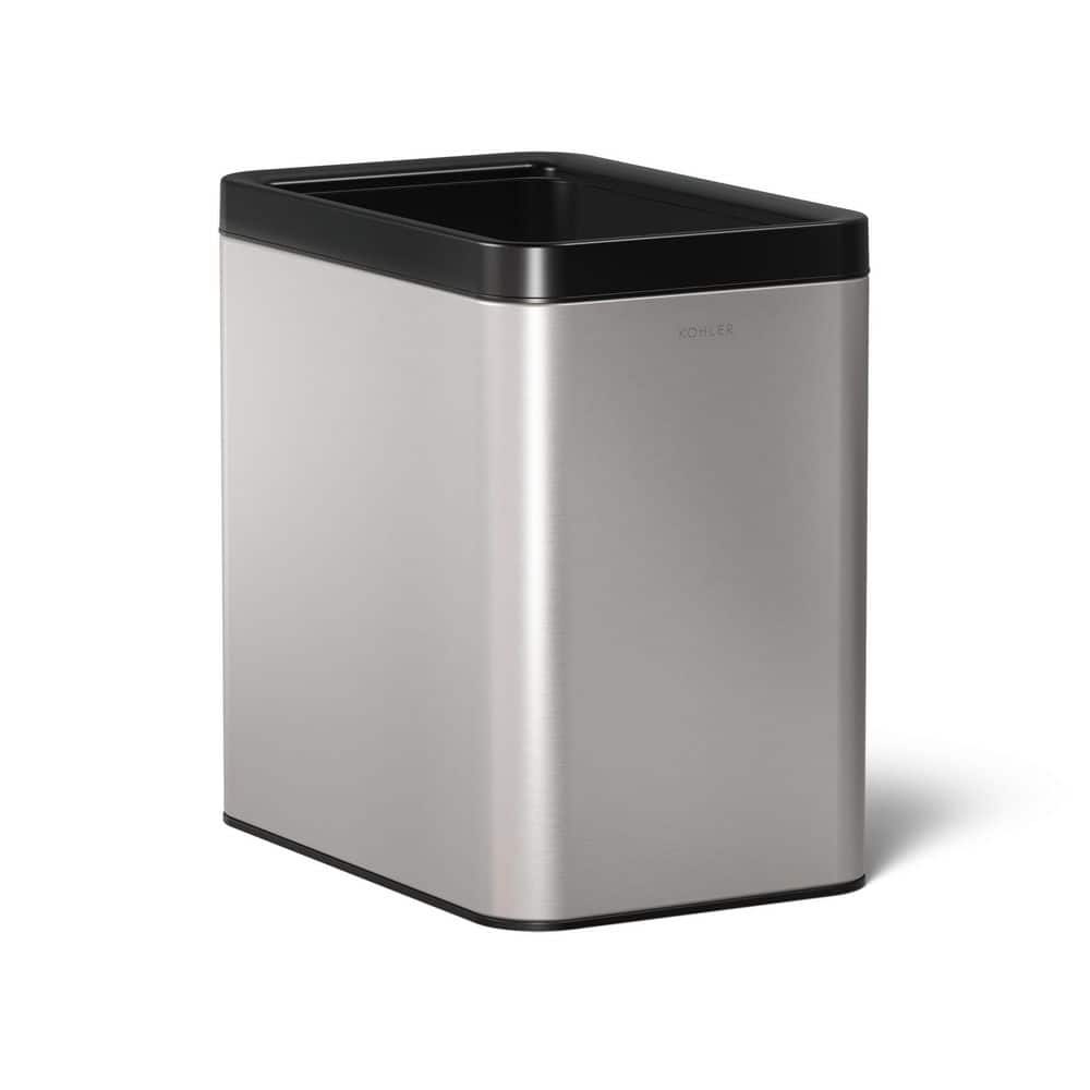 KOHLER 25-Liter Open-Top Trash Can in Stainless Steel 31314-ST