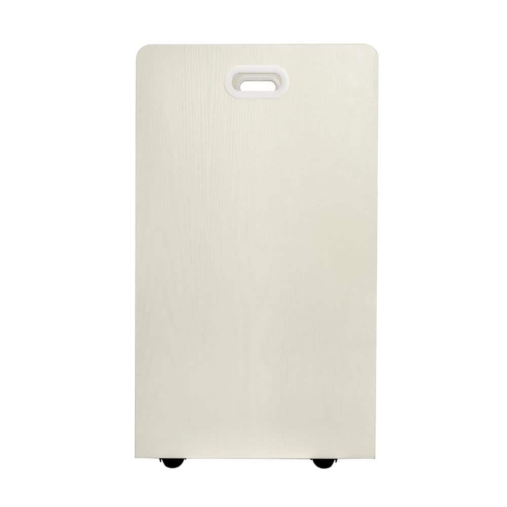 White Mobile Particle Board Roll File Storage Organizer with 50 Compartments