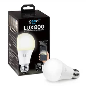 LUX 800 60W Equivalent White Dimmable A19 Smart LED Bulb