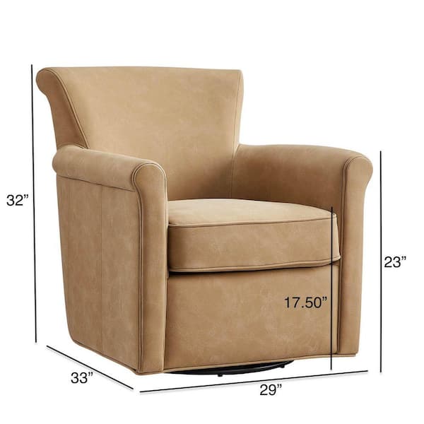 Quality Components Plus Winton Honey Brown Faux Leather Arm Chair