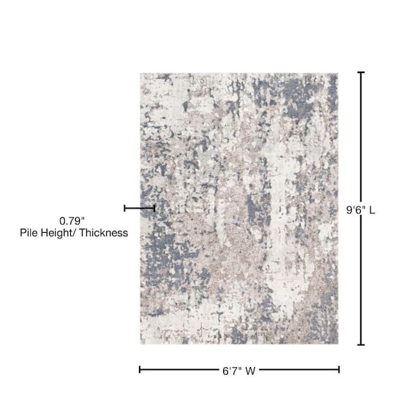 Stratton Abstract Light Gray/Beige Area Rug Steelside Rug Size: Rectangle 6' x 9