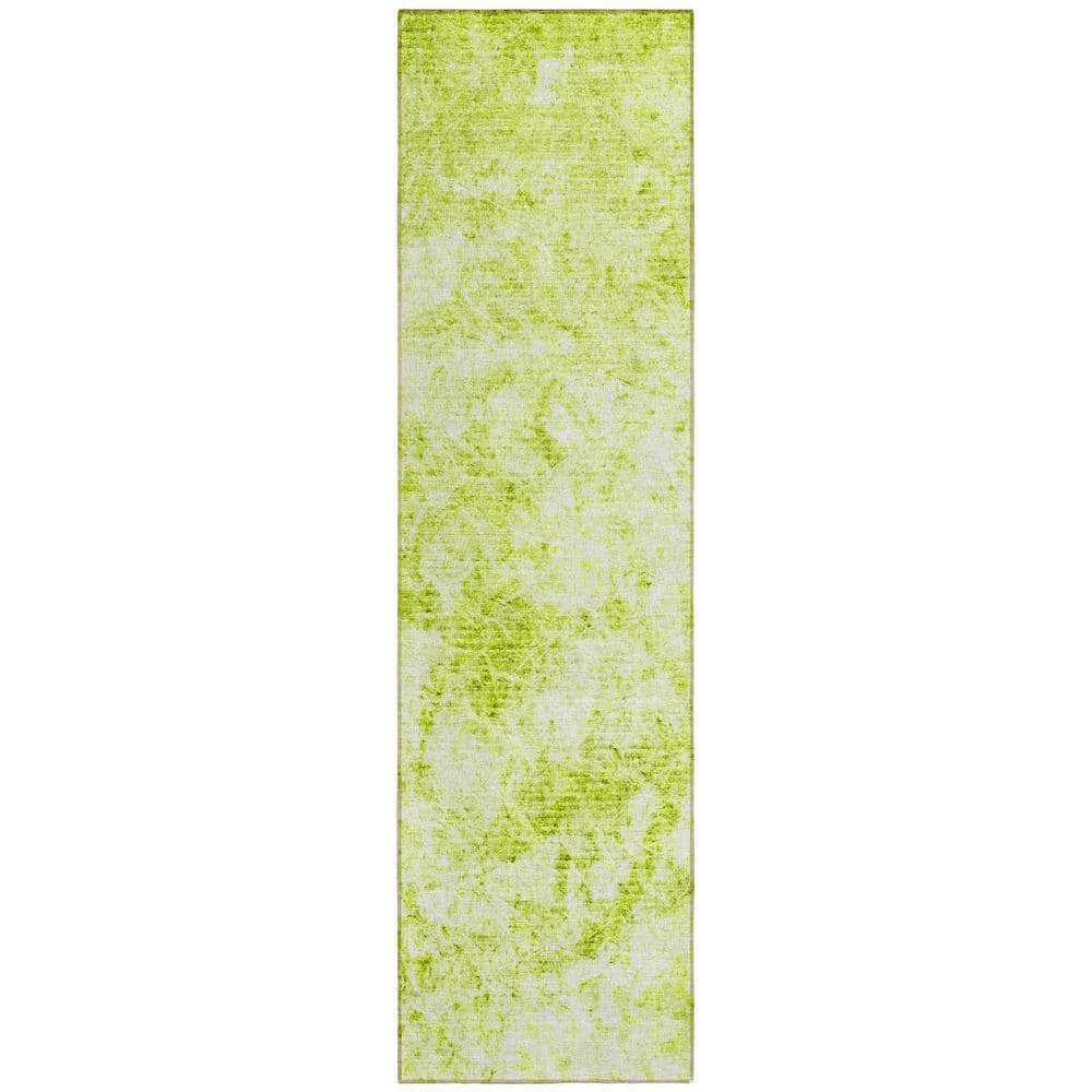 Lime Green 2 ft. x 8 ft. Woven Abstract Runner Indoor/Outdoor Area Rug price history on PriceWatchPro