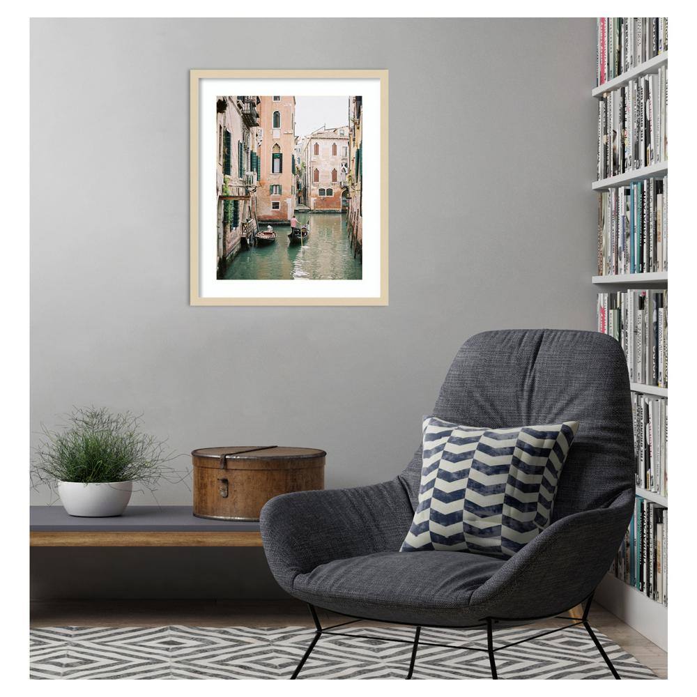 Venice Canals I 21"x25" Svelte Natural Framed Photography Print