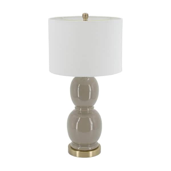 A and B Home 26 in. Beige Indoor Table Lamp with Ceramic Shade