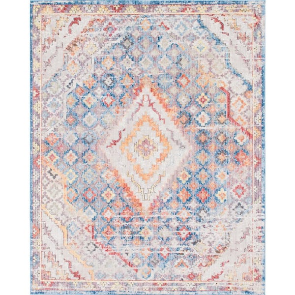 Unique Loom Brighton Dumbo Blue 8 ft. x 10 ft. Area Rug