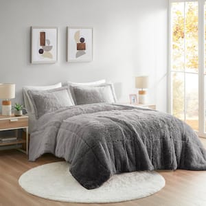 Ella Grey Microfiber Twin/Twin XL Comforter Set