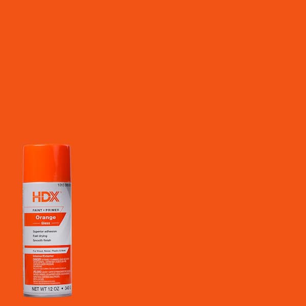 12 oz. Gloss Orange Paint and Primer Spray Paint