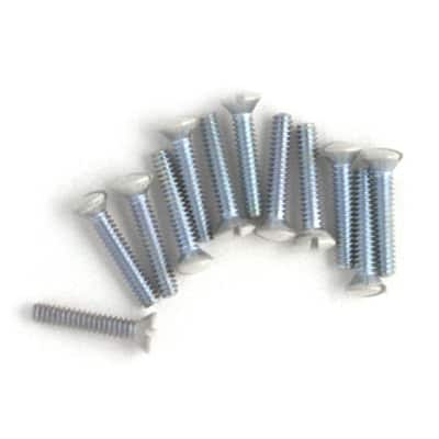 3/4 in. Wall Plate Screws, White (10-Pack)