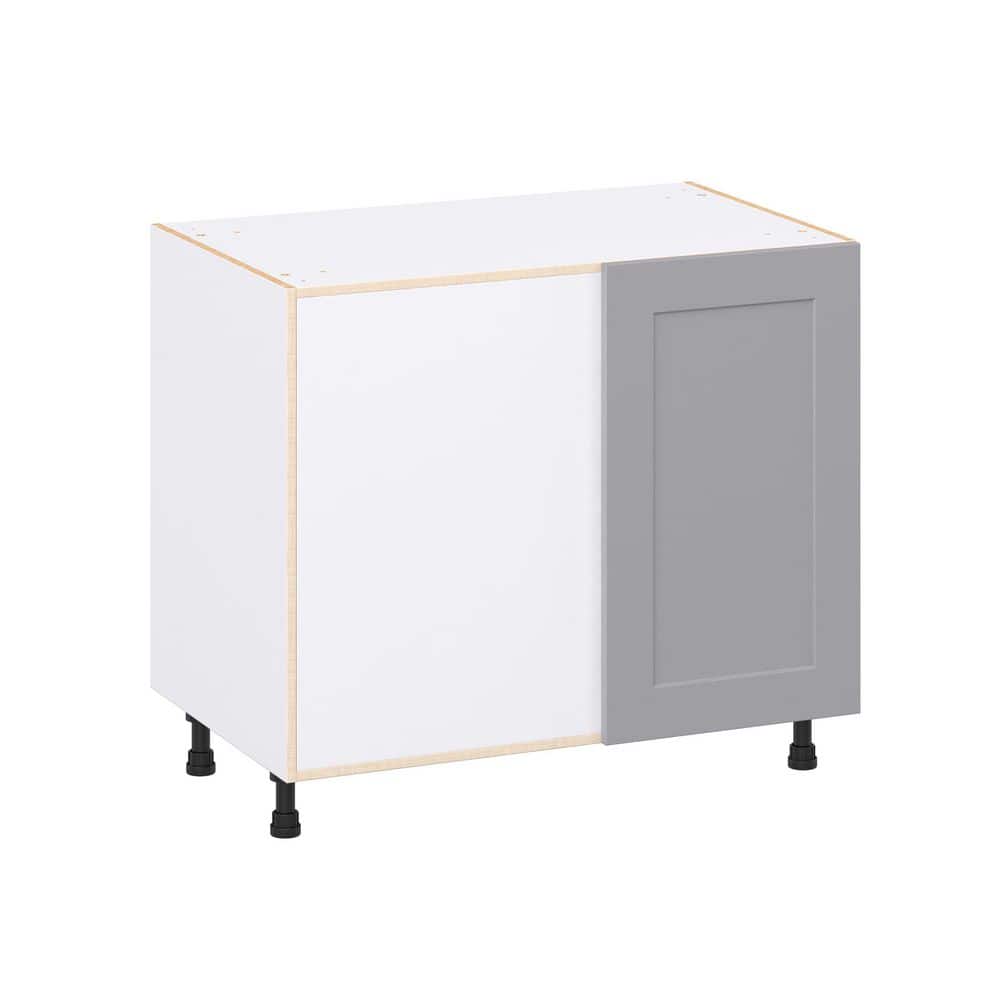 Roseland 39 in. W x 24 in. D x 34.5 in. H Assembled Shaker Magick Left Blind Corner Kitchen Cabinet in Slate Gray price history on PriceWatchPro
