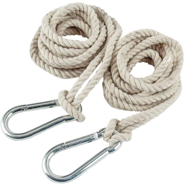 Angel Sar 13 ft. Tree Swing Hanging Straps Hammock Rope with Carabiner Hooks for Camping (2-Pack)