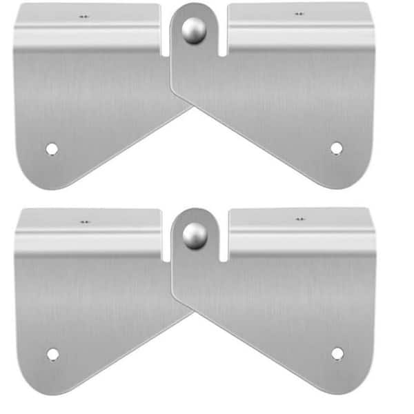 Stainless Steel Gutter Extension Hinge, Easy DIY Installation on Any Size Rectangle or Square Downspout (2-Pack)