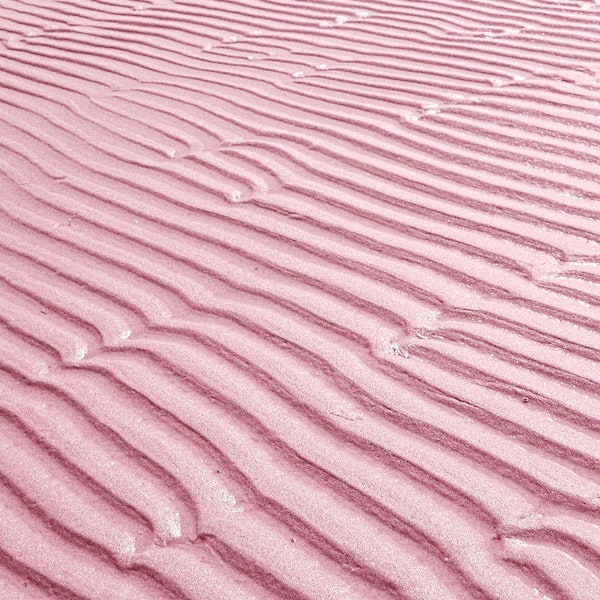 VENICE BEACH Collections Pink Sand Beach by Grotto Studios 1 Piece Unframed Graphic Print Abstract Poster Art Print 30 in. x 30 in.