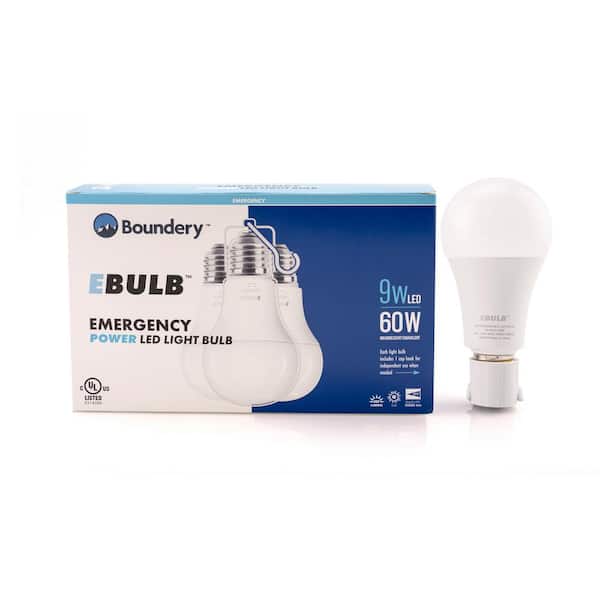 Boundery Led Emergency Light Bulb 3, Power Outage Light Bulbs Home Depot