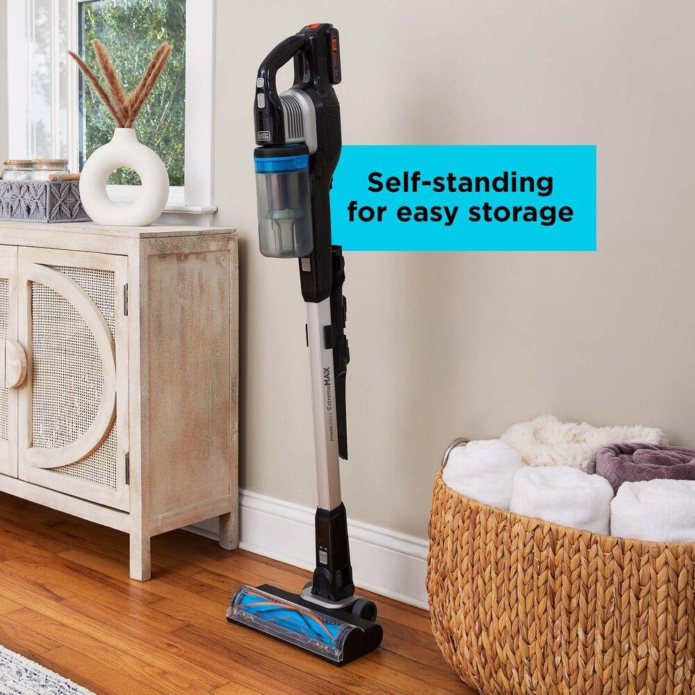 Black and Gray Convertible Cordless Stick Vacuum for Pets