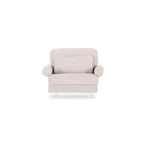 Transformer Couch 49 in. Round Arm Polyester Couch Washable Covers Modular Sofa in. Dove