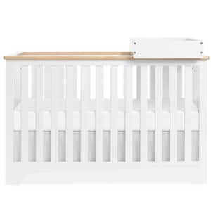 Orion White 5 in. 1 Convertible Crib with Changer