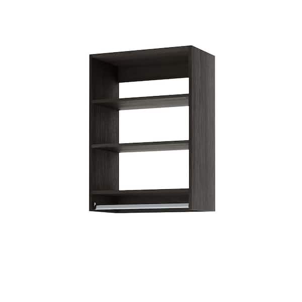 Vista Collection 30 in W-30 in W Natural Oak Closet Kit Medium Hanging Wall Mounted 4-Shelf Wood Closet System