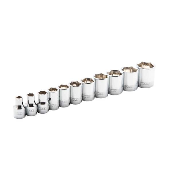 3/8 in. Drive SAE 6-Point Chrome Socket Set (11-Piece)