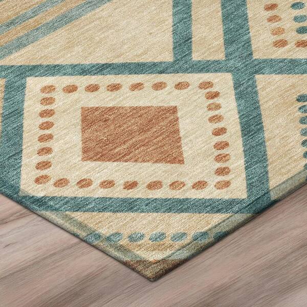Chantille Machine Washable Indoor/Outdoor Abstract ACN3128 Flax 3 ft. x 5 ft. Area Rug