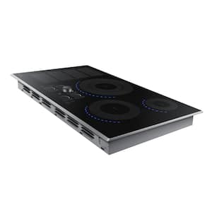 36 in. Induction Cooktop with Stainless Steel Trim with 5 Burner Elements and Flex Zone Elements