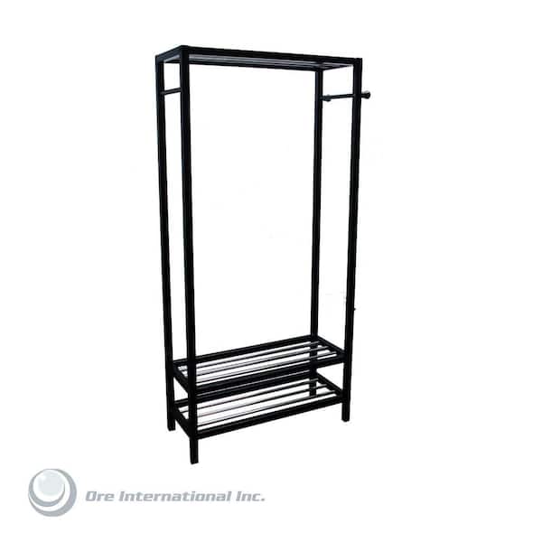 Unbranded Hanger and Shoe Rack Stand in Black