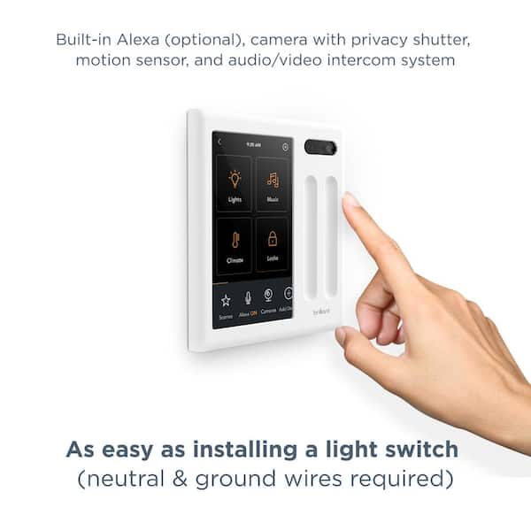 kærlighed massefylde Ansvarlige person Brilliant Smart Home Control (2-Switch Panel) for Alexa, Google Assistant,  Apple HomeKit, Ring, Sonos and More BHA120US-WH2 - The Home Depot