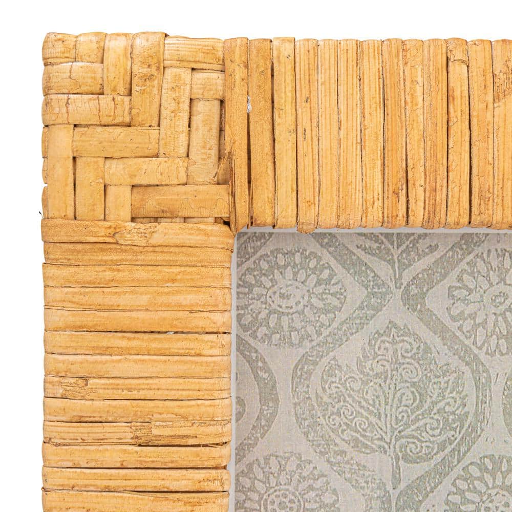 Natural Handwoven Rattan 5x7 Tabletop Photo Frame