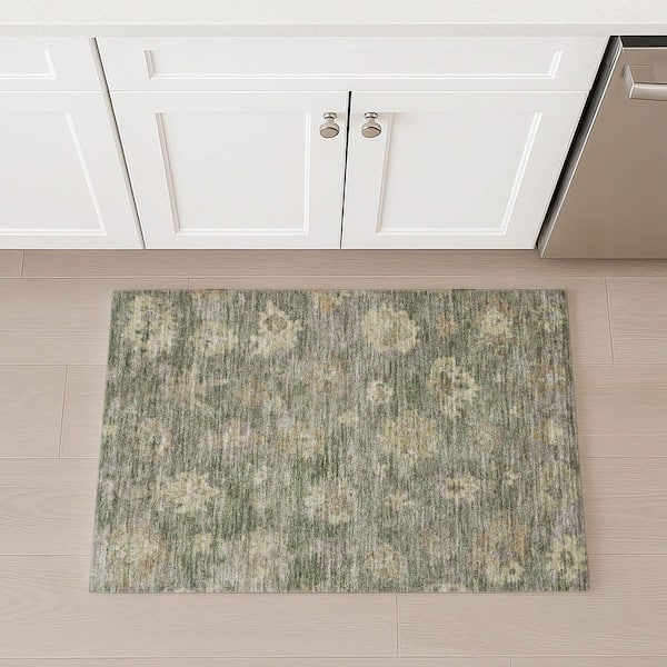 Chantille Machine Washable Indoor/Outdoor Abstract ACN2305 Sage 2 ft. x 3 ft. Accent Rug