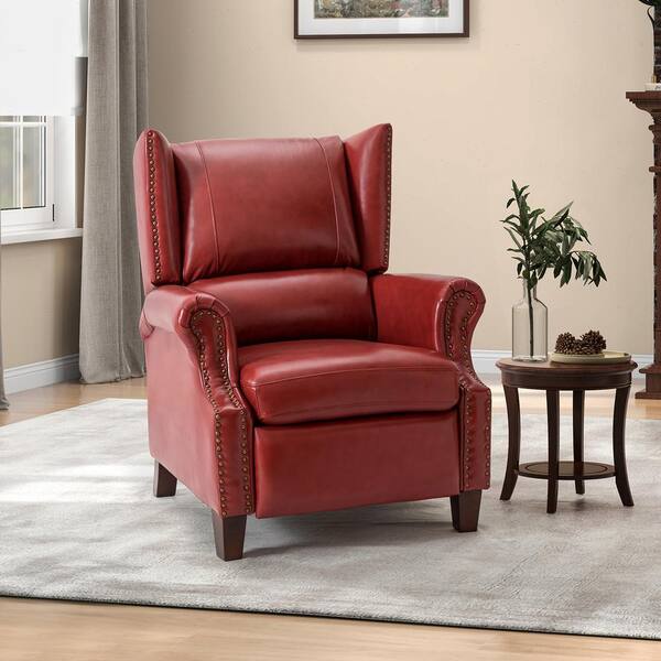 red manual recliner