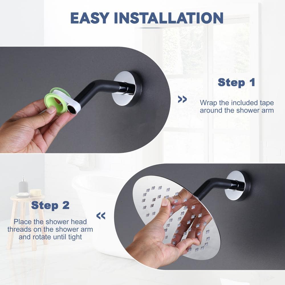 Large Chrome Wall Mounted Rain Shower Head
