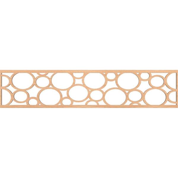 Ekena Millwork Hemingway Fretwork 0.25 in. D x 46.75 in. W x 10 in. L Hickory Wood Panel Moulding
