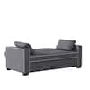 Serta Augustus 73 in. Gray Polyester Queen Size 2-Seat Sofa Bed with Square Arms SA-AGS-QS3U5-CY