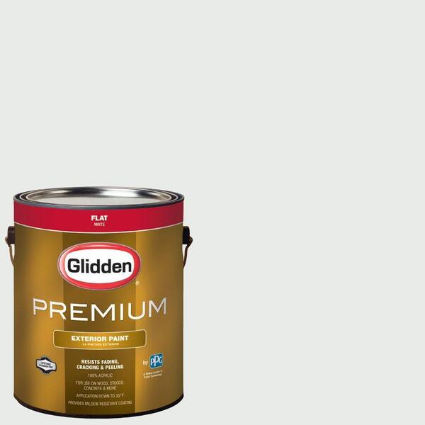 Glidden Premium 1-gal. #HDGCN09U Winter Walk White Flat Latex Exterior Paint