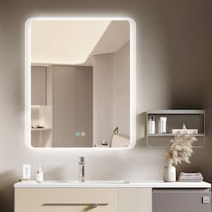 30 in. W x 36 in. H Rectangular Frameless Wall Mounted LED Anti-Fog Bathroom Vanity Mirror, Dimmable, 3-Color