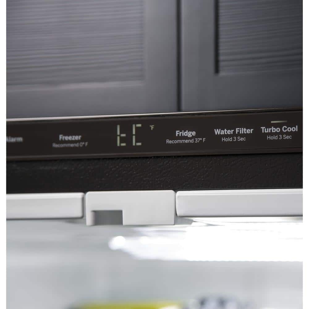 33" Black French Door Refrigerator with Ice Maker and Smart Features