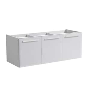 Vista 47 in. Modern Wall Hung Bath Vanity Cabinet Only in White