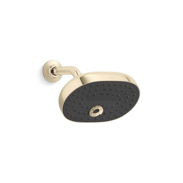 Kohler Statement 3 Spray Patterns 794 In Wall Mount Fixed Showerhead In Vibrant French Gold 8805