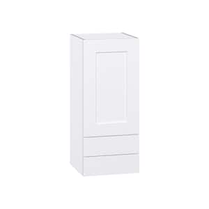 Wallace Painted Warm White Shaker Assembled Wall Kitchen Cabinet with 2 Drawers (15 in. W x 35 in. H x 14 in. D)