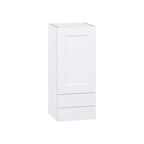 Roseland 15 in. W x 14 in. D x 35 in. H Assembled Shaker Wall Kitchen Cabinet in Warm White with 2 Drawers