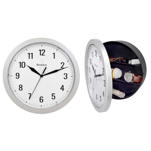 Westclox 32255- 9.75" Silver Storage Wall Clock