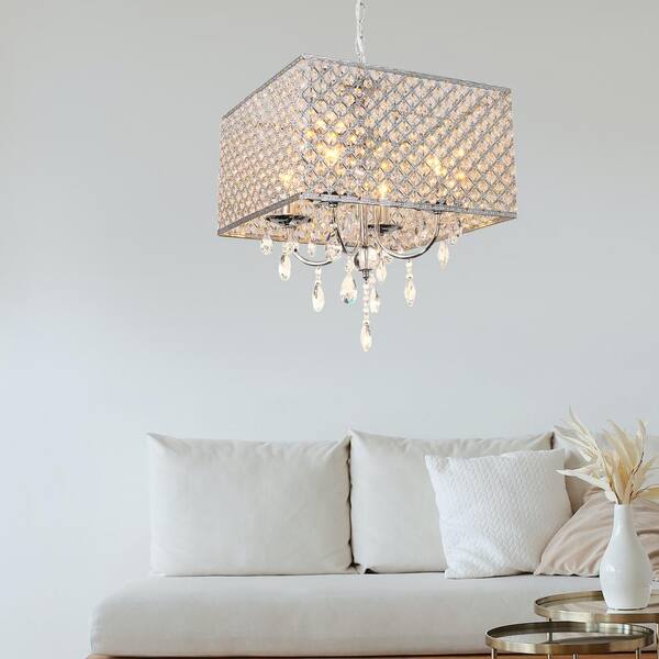 square crystal chandelier home depot