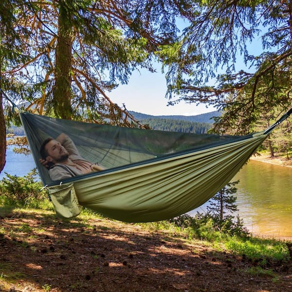 Misopily Portable Camping Hammock with Mosquito Net Lightweight