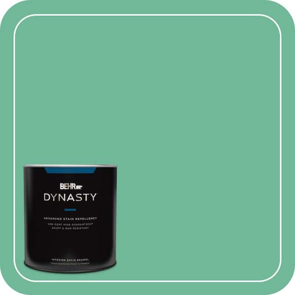 BEHR DYNASTY 1 qt. #MQ6-41 Farmers Market One-Coat Hide Satin Enamel Stain-Blocking Interior Paint and Primer
